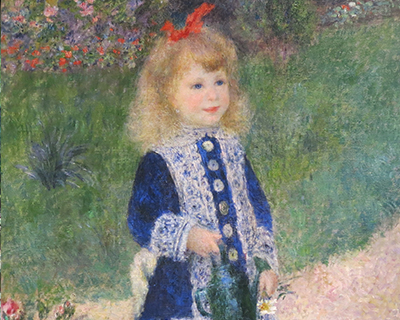 a girl with a watering can renoir